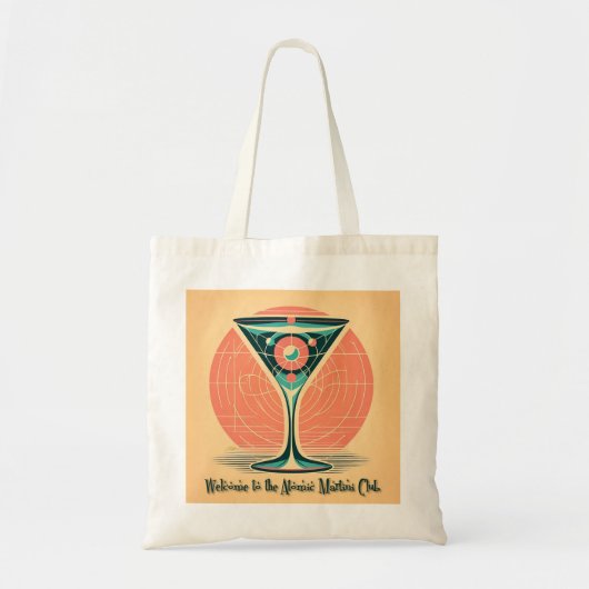 Quantum Entanglement Atomic Martini Club Cocktail トートバッグ (正面)
