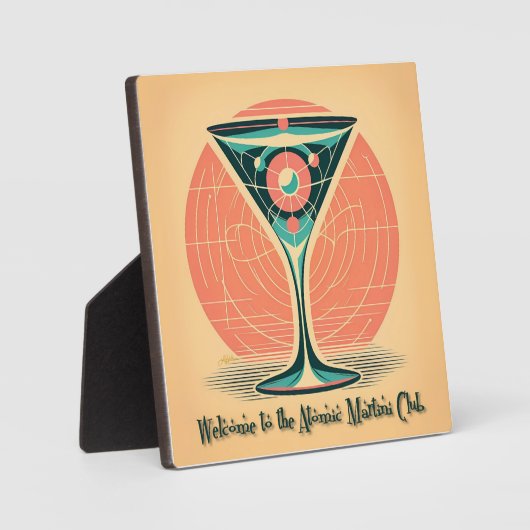 Quantum Entanglement Atomic Martini Club Cocktail フォトプラーク (正面)
