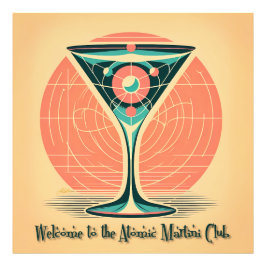 Quantum Entanglement Atomic Martini Club Cocktail フォトプリント