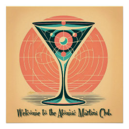 Quantum Entanglement Atomic Martini Club Cocktail ポスター