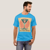 Quantum Entanglement Atomic Martini Club Cocktail Tシャツ (正面フル)