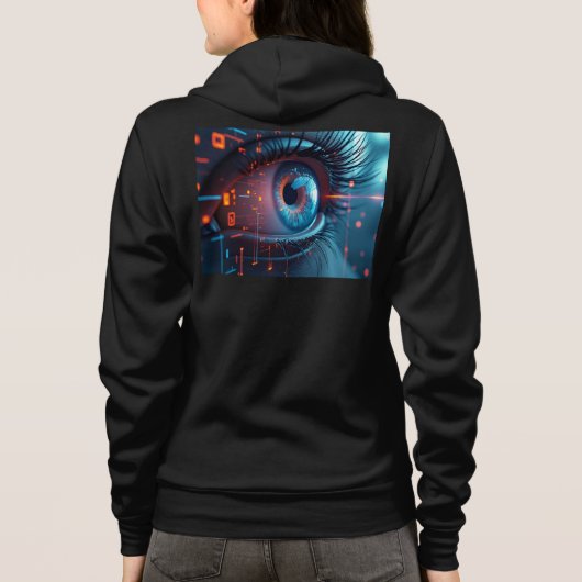 Quantum Eyeのブラックベラフーディ パーカ (裏面)