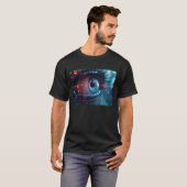 Quantum Eye menブラックTシャツ Tシャツ (正面フル)