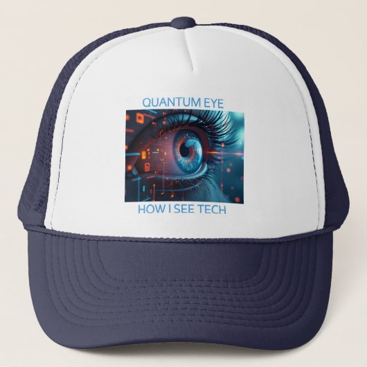 Quantum Eye Techトラック運転手ハット キャップ (正面)
