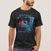 Quantum Eye TechメンズブラックTシャツ Tシャツ (正面)