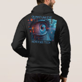 Quantum Eye tech men Bella black hoodie パーカ (裏面)