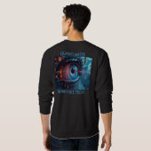 Quantum Eye tech men black sweatshirt back スウェットシャツ (裏面フル)