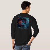 Quantum Eye things men black long sleeve shirt bk Tシャツ (裏面フル)