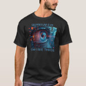 Quantum Eye things men black T-shirt Tシャツ (正面)