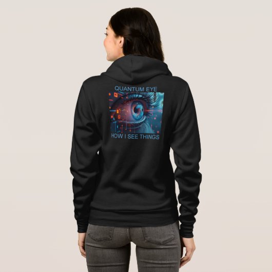 Quantum Eye things women Bella black hoodie パーカ (裏面フル)