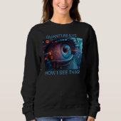 Quantum Eye things women black sweatshirt スウェットシャツ (正面)