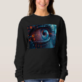 Quantum Eye women black sweatshirt スウェットシャツ (正面)