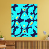 Quantum Floral Pattern Design  キャンバスプリント (インサイチュ (リビング))