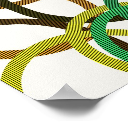 Quantum Geometric Pattern Design ポスター (角)