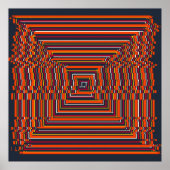 Quantum Glitch Geometric Pattern  ポスター (正面)