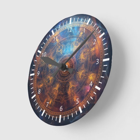 Quantum Halo Matrix ラウンド壁時計 (傾斜)