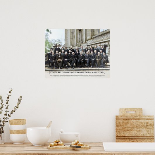 Quantum Mechaに関する5th Solvay Conference ポスター (キッチン)