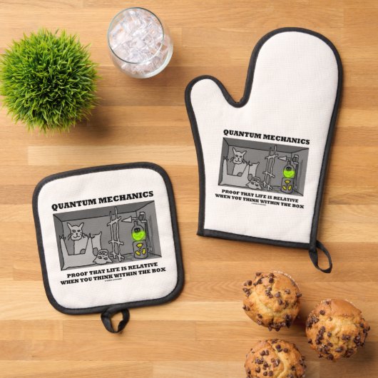 Quantum Mechanics Proof That Life Is Relative 鍋つかみ&鍋敷きセット (トップダウン)