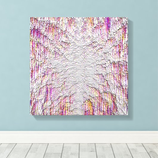Quantum Physics Colorful Design キャンバスプリント (インサイチュ (ウッドフロア))