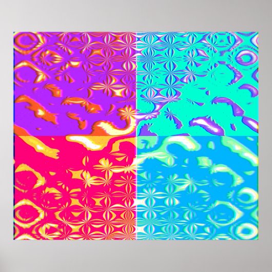 Quantum Physics Geometric Pattern Poster ポスター (正面)