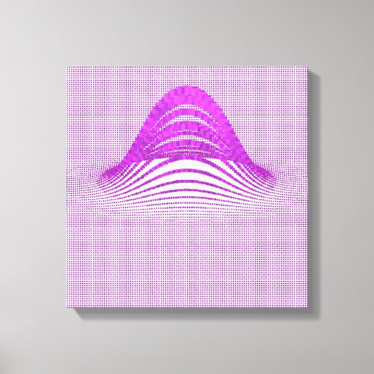 Quantum Physics Moire Floral Pattern  キャンバスプリント (正面)