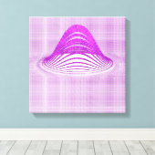 Quantum Physics Moire Floral Pattern  キャンバスプリント (インサイチュ (ウッドフロア))