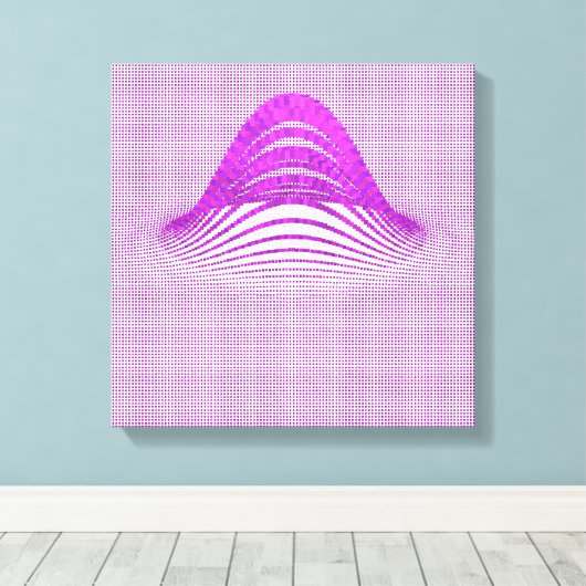 Quantum Physics Moire Floral Pattern  キャンバスプリント (インサイチュ (ウッドフロア))