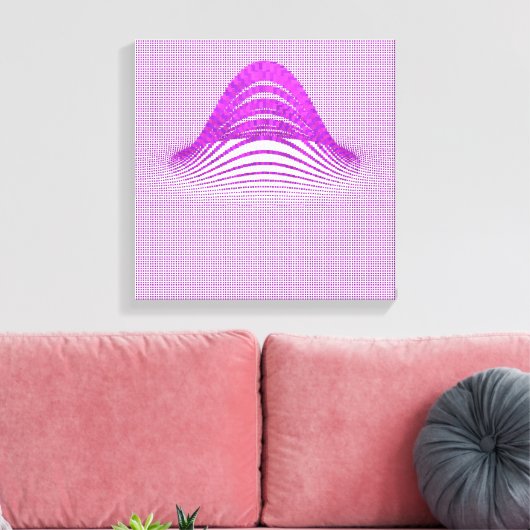 Quantum Physics Moire Floral Pattern  キャンバスプリント (インサイチュ (リビング))