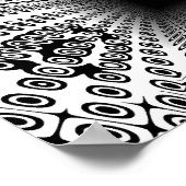 Quantum Ramanujan Tunnel Geometric OP Art Pattern  ポスター (角)