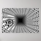 Quantum Ramanujan Tunnel Geometric OP Art Pattern  ポスター (正面)