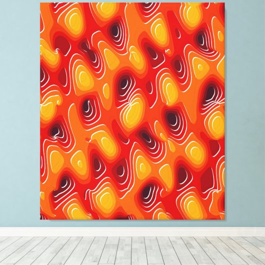 Quantum Turbulence Kinetic Painting  キャンバスプリント (インサイチュ (ウッドフロア))
