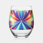 Quantum Verse – 角柱状スターバストワイングラス ステムなしワイングラス (裏面)