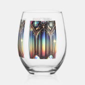 Quantum Verse – 角柱状ワイングラス ステムなしワイングラス (裏面)