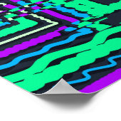 Quantumphysics Geometric Glitch Pattern  ポスター (角)