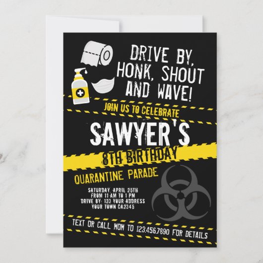 Quarantine Birthday Parade 招待状 (正面)