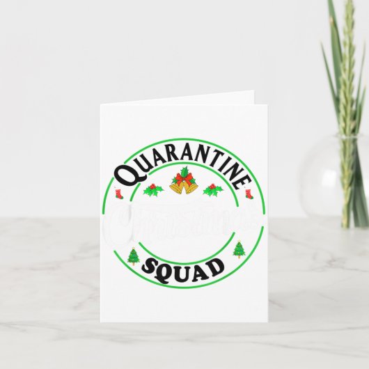 Quarantine Christmas Squad Matching Family Holiday カード (正面)