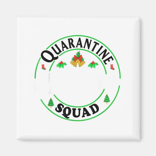Quarantine Christmas Squad Matching Family Holiday マグネット (正面)