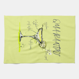 Quarantini Covid Social Isolationカクテルレシピ キッチンタオル