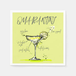 Quarantini Covid Social Isolationカクテルレシピ スタンダードカクテルナプキン