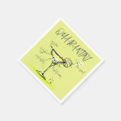 Quarantini Covid Social Isolationカクテルレシピ スタンダードカクテルナプキン (角)