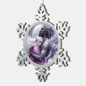 Quaraun & BoomFuzzy – 受け入れ スノーフレークピューターオーナメント (右)