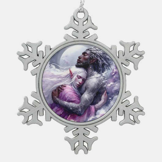 Quaraun & BoomFuzzy – 受け入れ スノーフレークピューターオーナメント (正面)