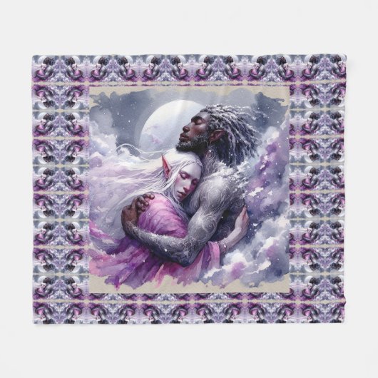 Quaraun & BoomFuzzy – 受け入れ フリースブランケット (正面(横))