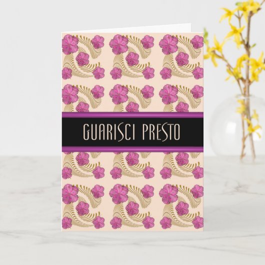 Quarisciイタリアン Prestoファーンカードを取得 カード (黄色い花)