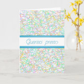 Quarisciイタリアン Presto Feltpenカード カード (黄色い花)