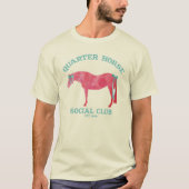 Quarter Horse Social Club | 栗毛の馬 Tシャツ (正面)
