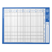 Quarter Hourly Trade Showサービスのサインアップシート ノートパッド (正面)