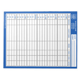 Quarter Hourly Trade Showサービスのサインアップシート ノートパッド