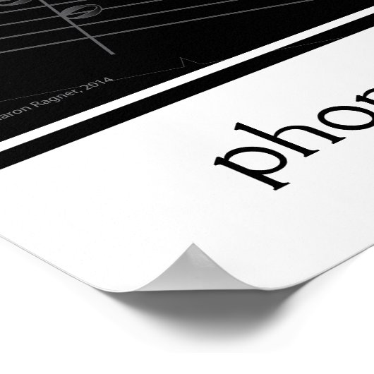 Quarter Note Music Gage ポスター (角)