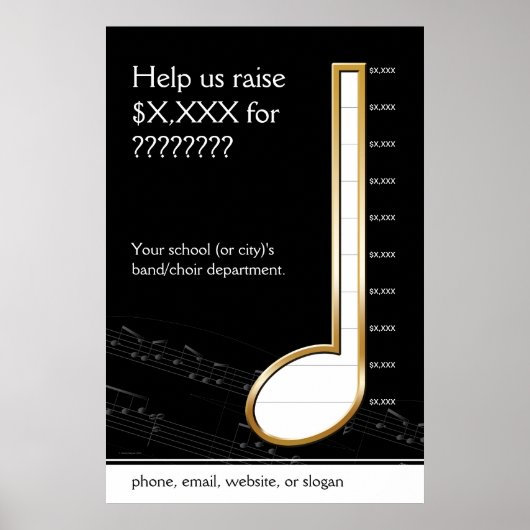 Quarter Note Music Gage ポスター (正面)